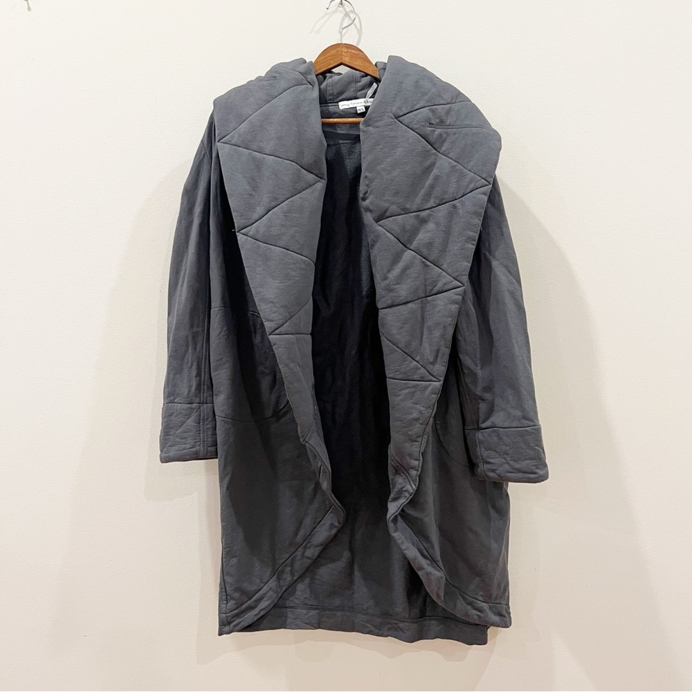 Young Fabulous Broke Sandrine Quilted Coat Womens Medium Large Gray Cozy Comfy